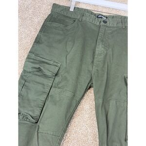 ItalyMorn Womens Olive Green Utility‎ Cargo Pants 38 Cotton Tactical Streetwear